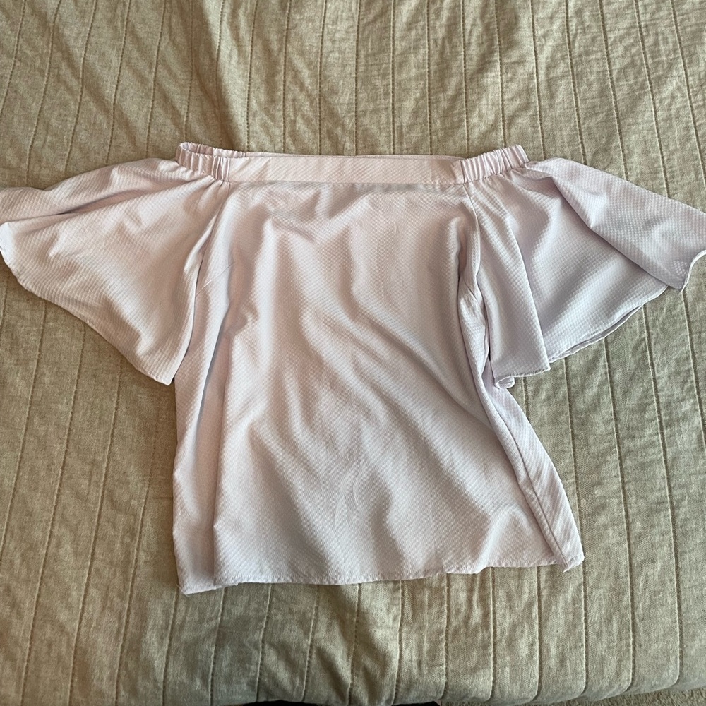 Lavender Dressy Off The Shoulder Top